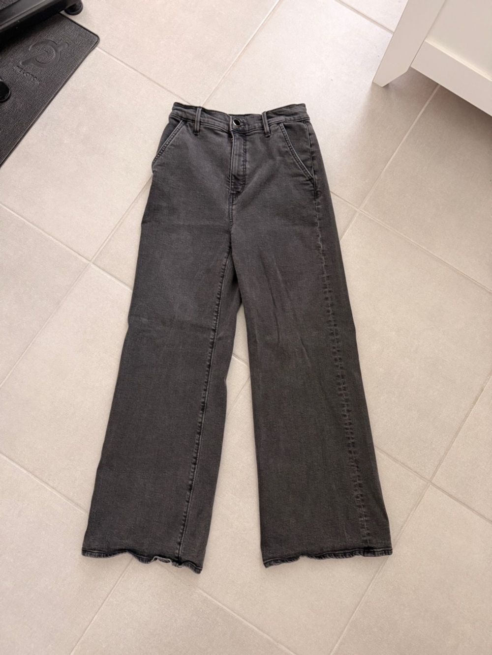 Ann Taylor Wide-Leg Black Jeans - High-Rise Flare